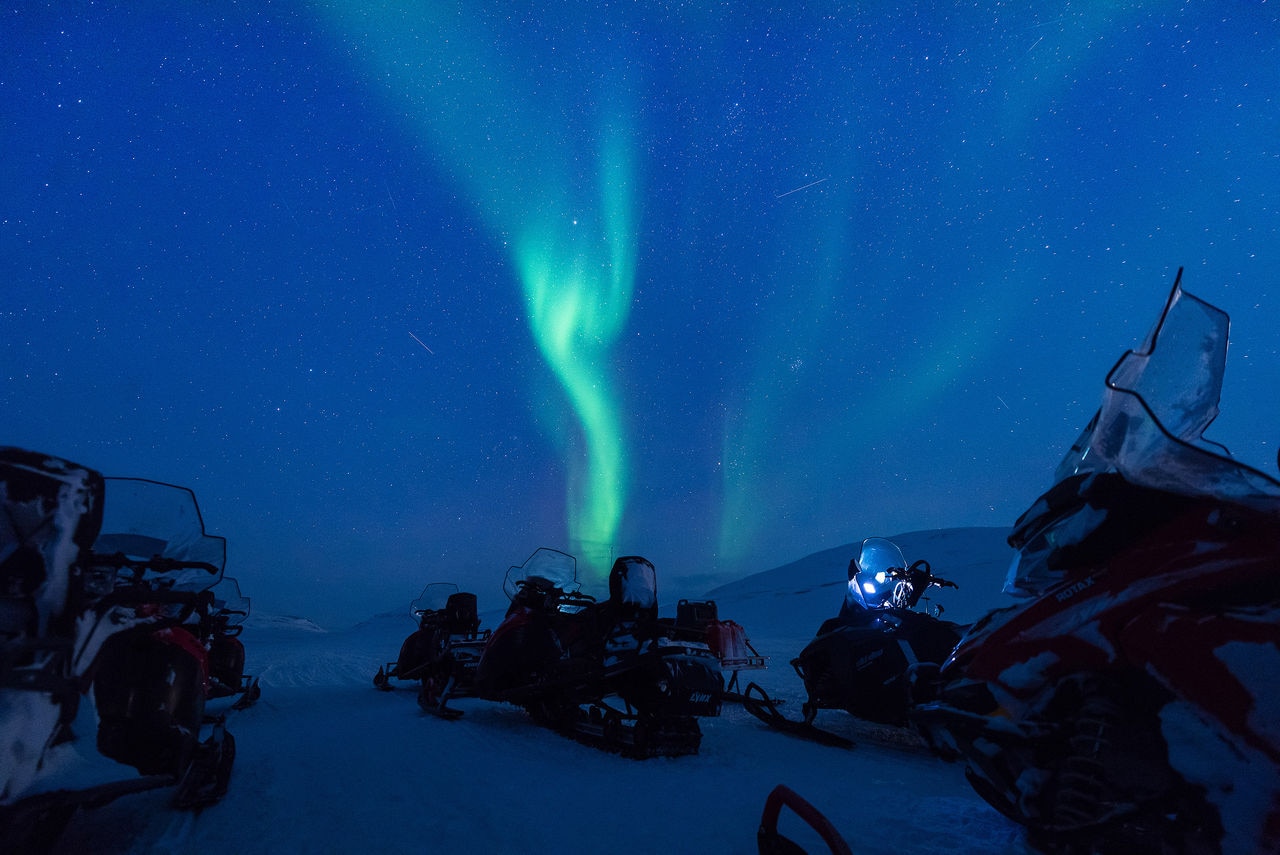 aurores boréales à Svalbard, Norvège