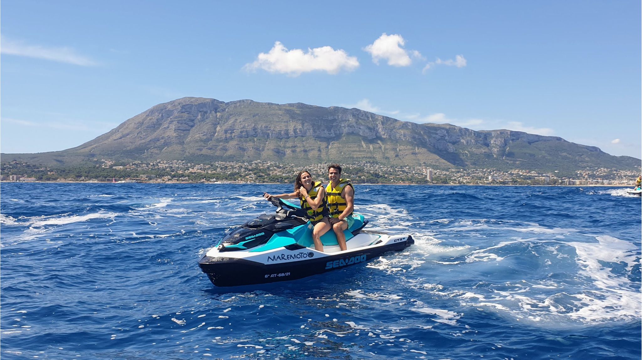 sea-doo riders on the water in Spain