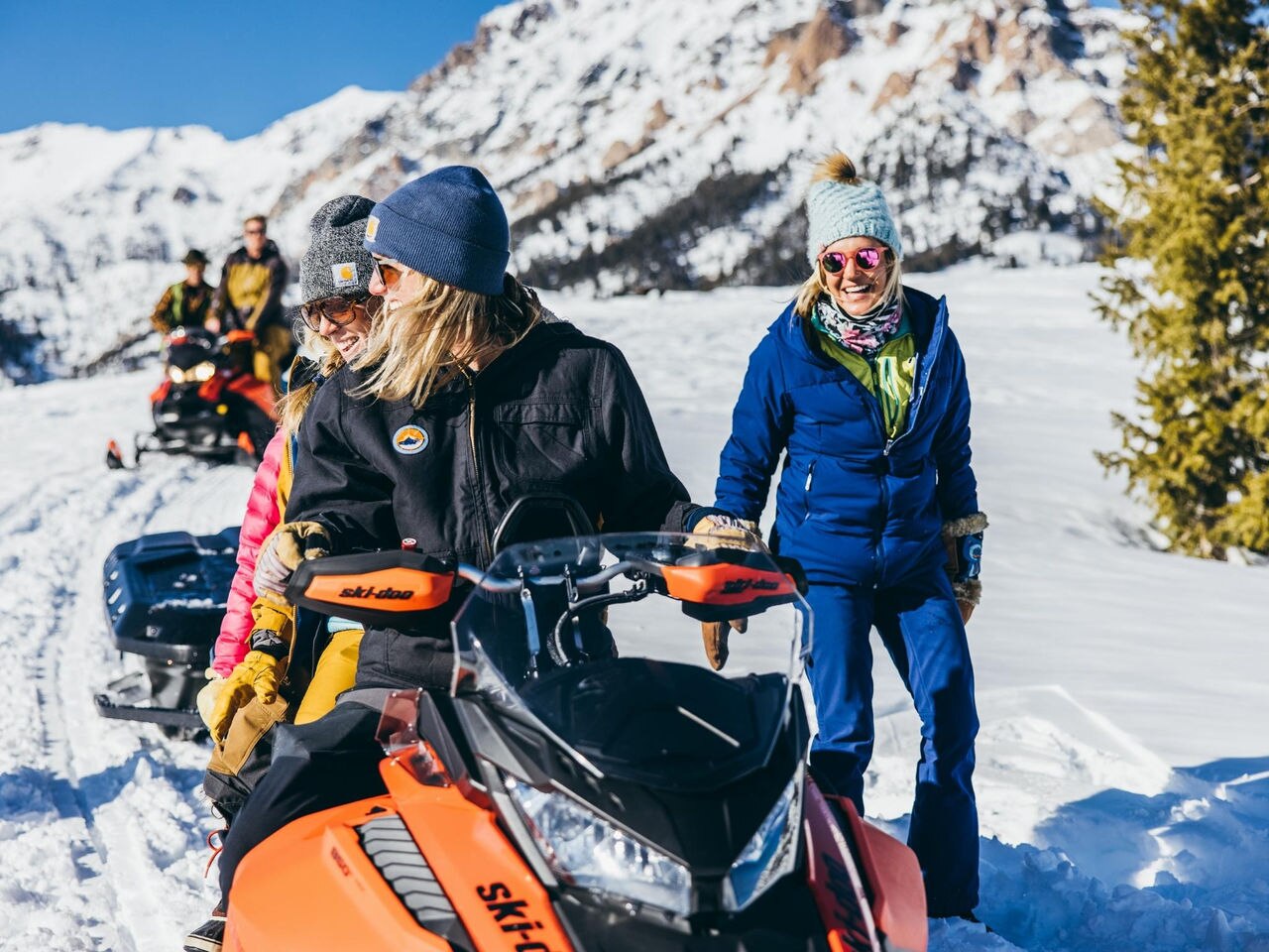 Enjoy a unique hut to hut Ski-Doo camping trip in Sun Valley, ID