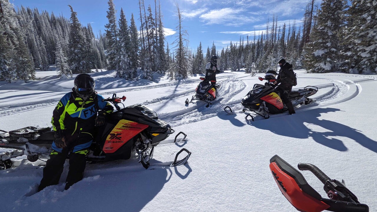 The 2023 Ski-Doo snowmobile lineup trailer