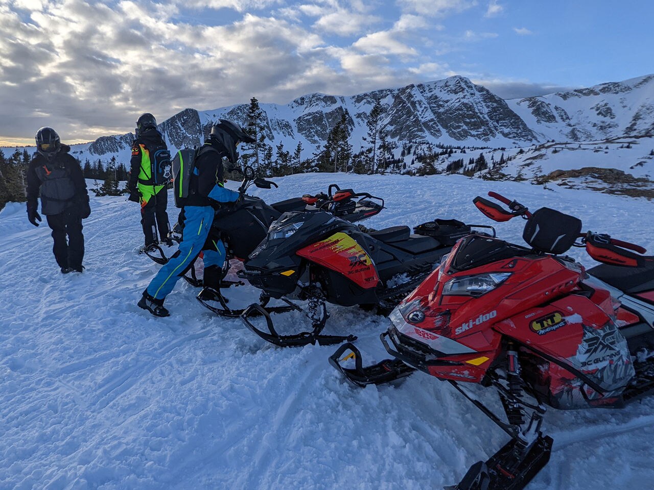 Ski-Doo into the wilderness around Laramie, WY