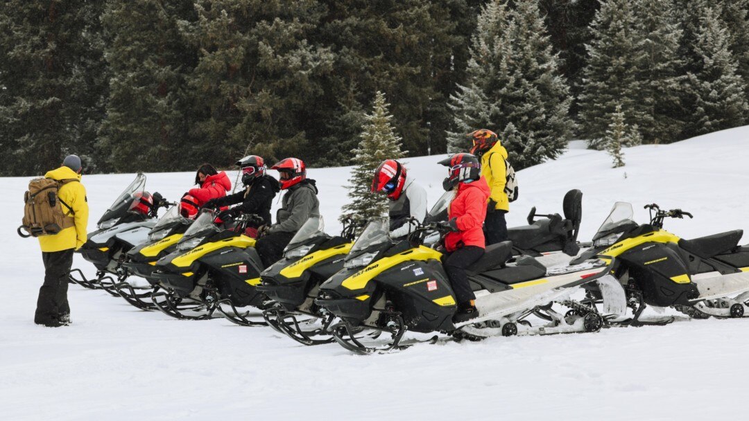 The 2023 Ski-Doo snowmobile lineup trailer