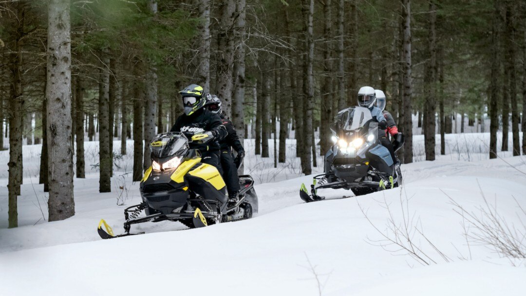 The 2023 Ski-Doo snowmobile lineup trailer