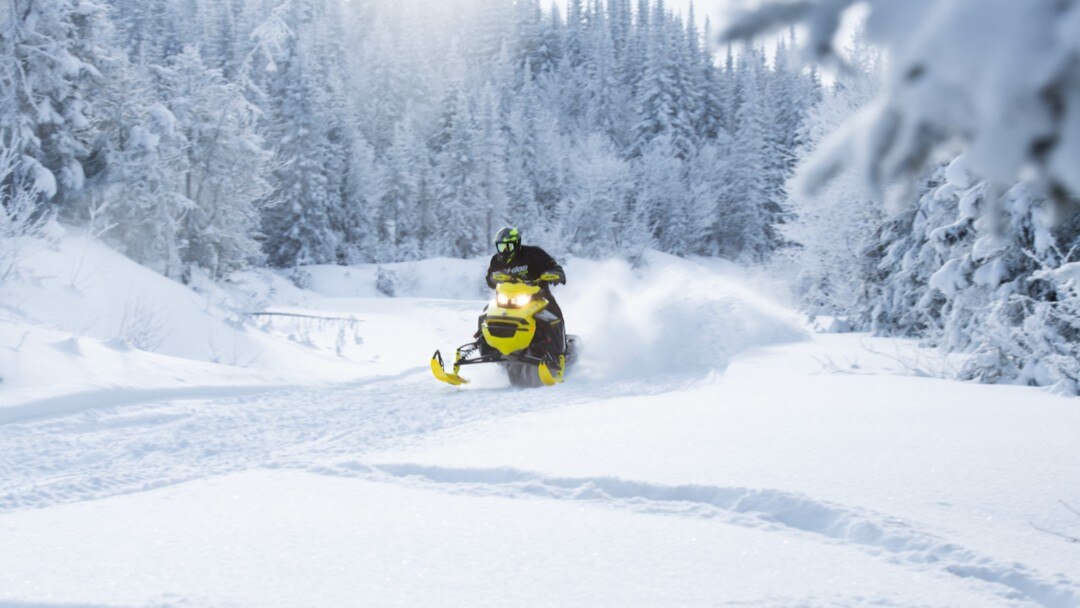 The 2023 Ski-Doo snowmobile lineup trailer