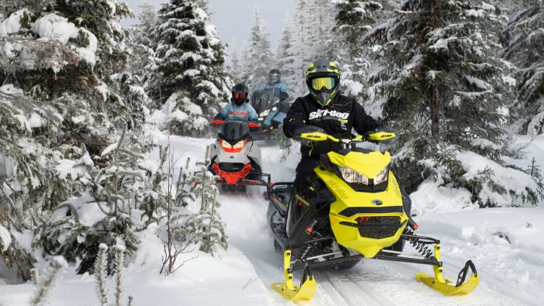 The 2023 Ski-Doo snowmobile lineup trailer