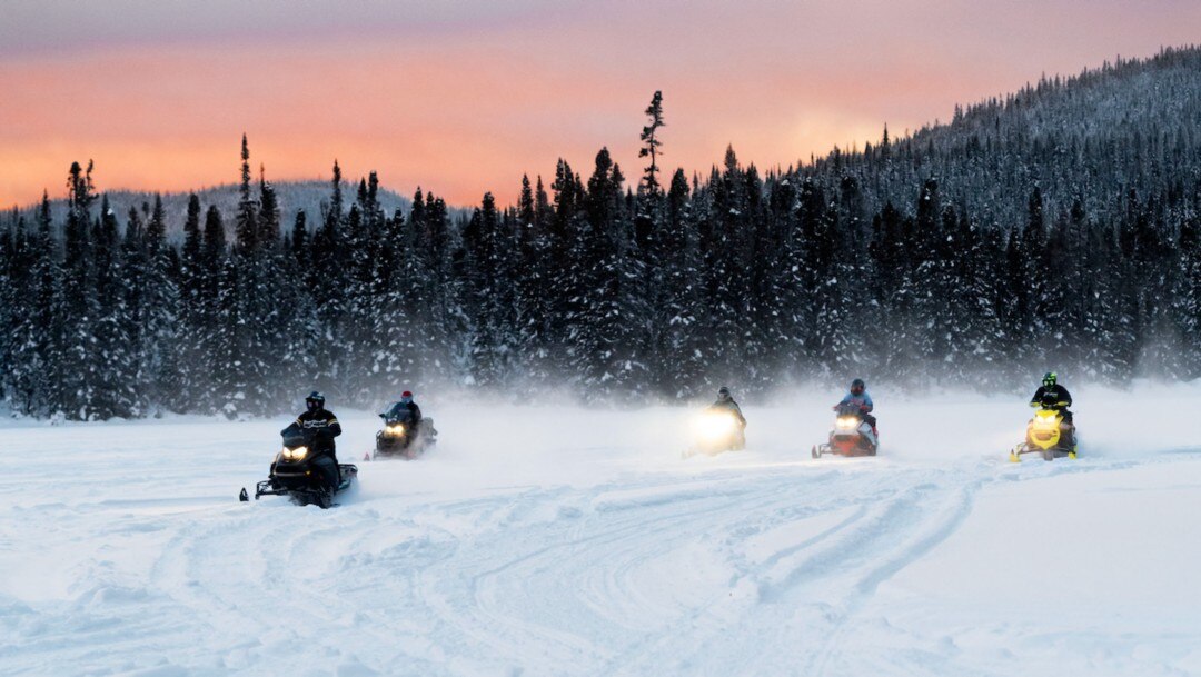The 2023 Ski-Doo snowmobile lineup trailer