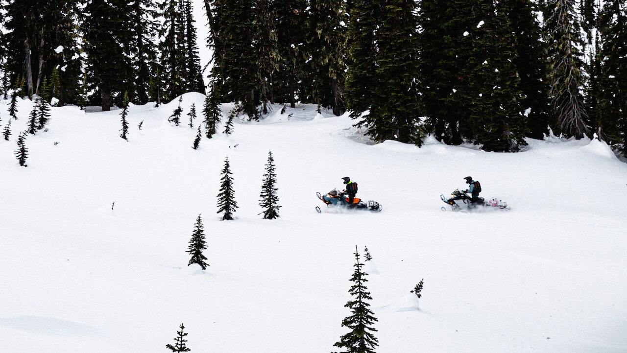 The 2023 Ski-Doo snowmobile lineup trailer