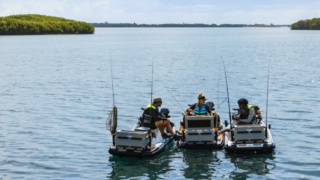Three fishers each on a Sea-Doo FishPro
