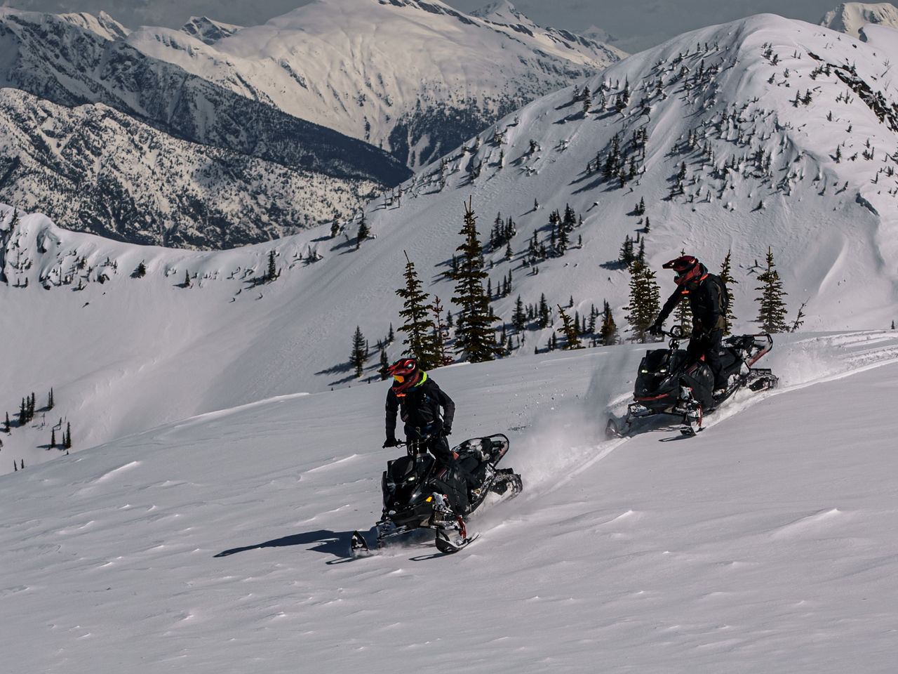 Exciting mountain peak riding in Sicamous, BC
