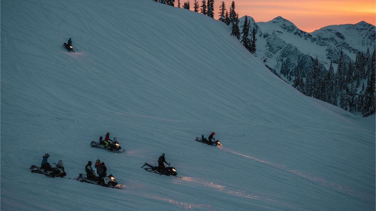 The 2023 Ski-Doo snowmobile lineup trailer
