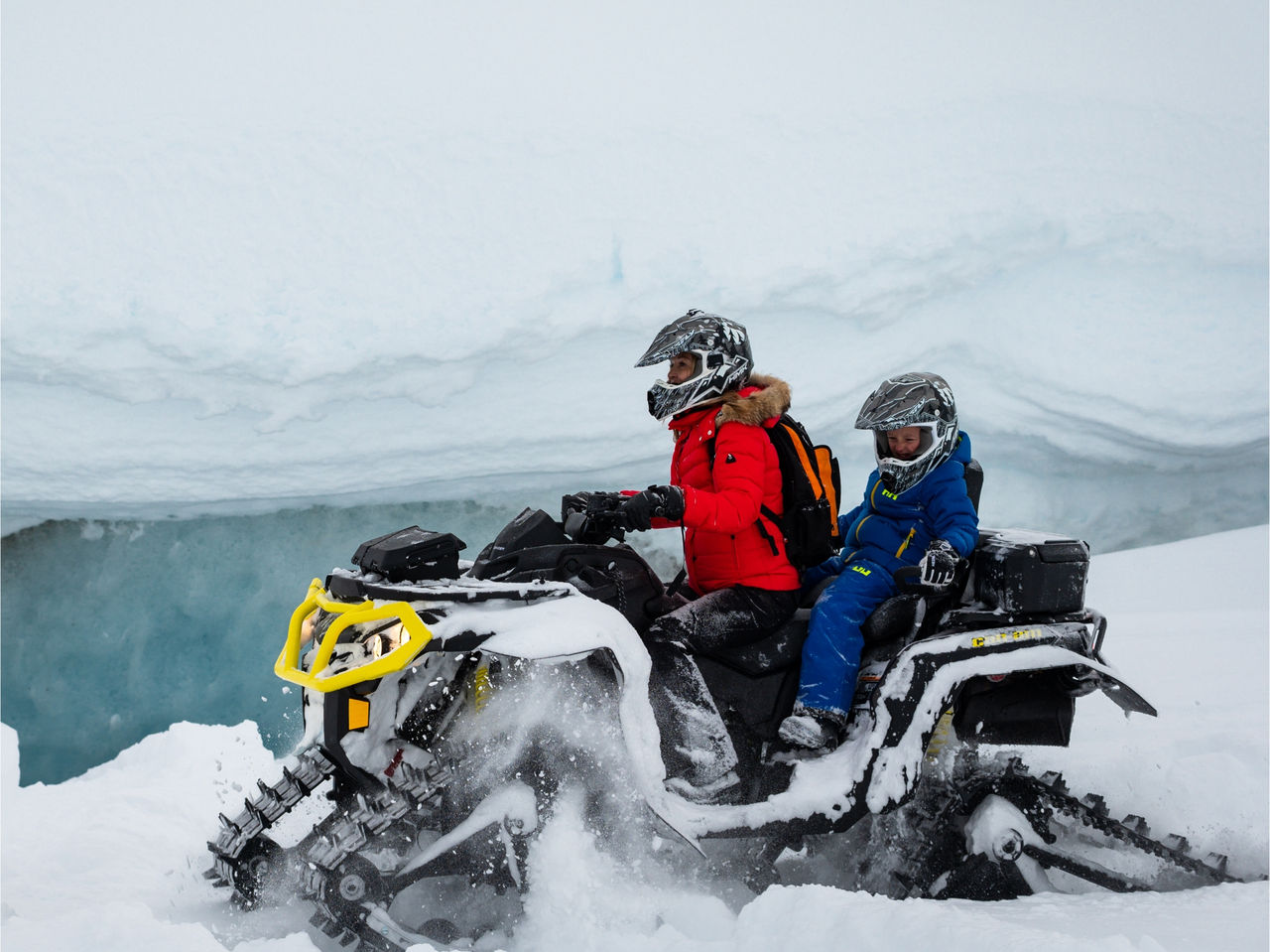 Half-day of heli-sledding & ice cave exploration in Whistler 