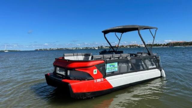 Bring out the gang for a Sea-Doo pontoon cruise in Fort Pierce, FL