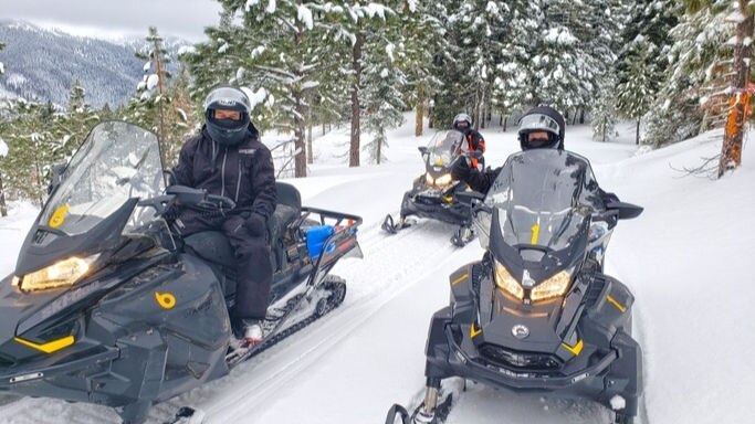 The 2023 Ski-Doo snowmobile lineup trailer