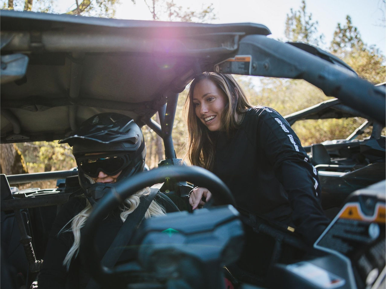 Two women with a Side-by-side vehicle in Yosemite