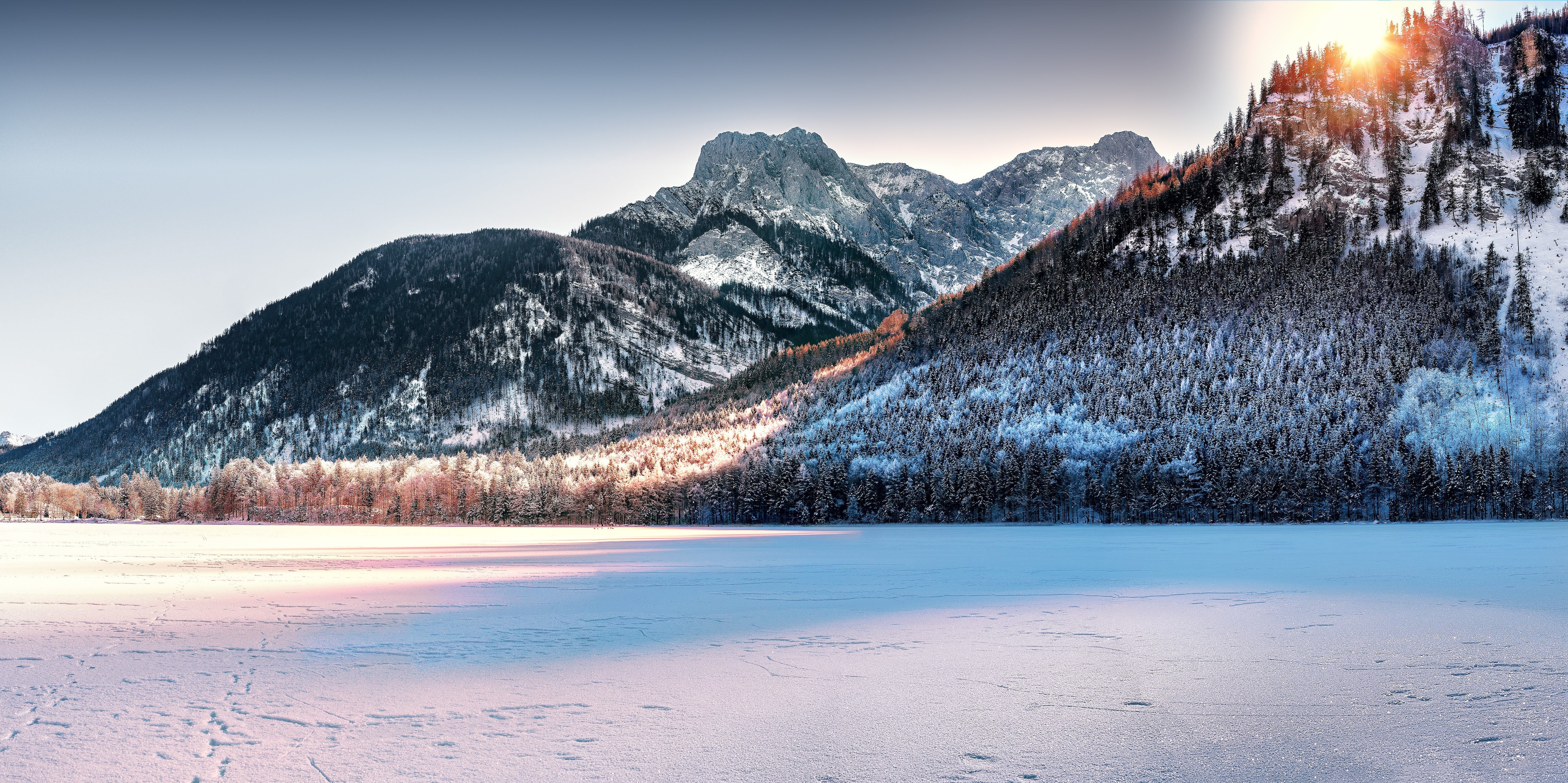 north america snow landscape for electric snowmobile