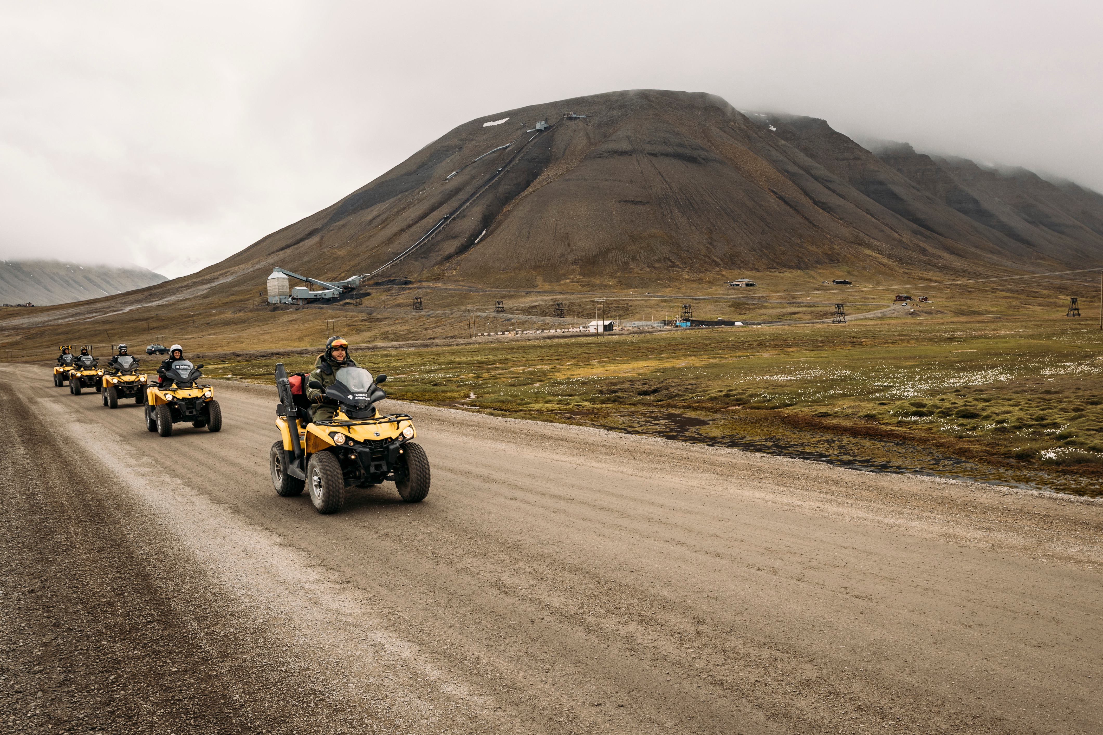 group of riders in Svalbard