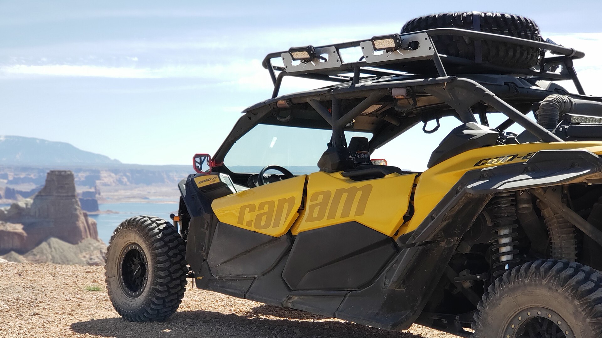A Can-Am SxS at Lake Powell