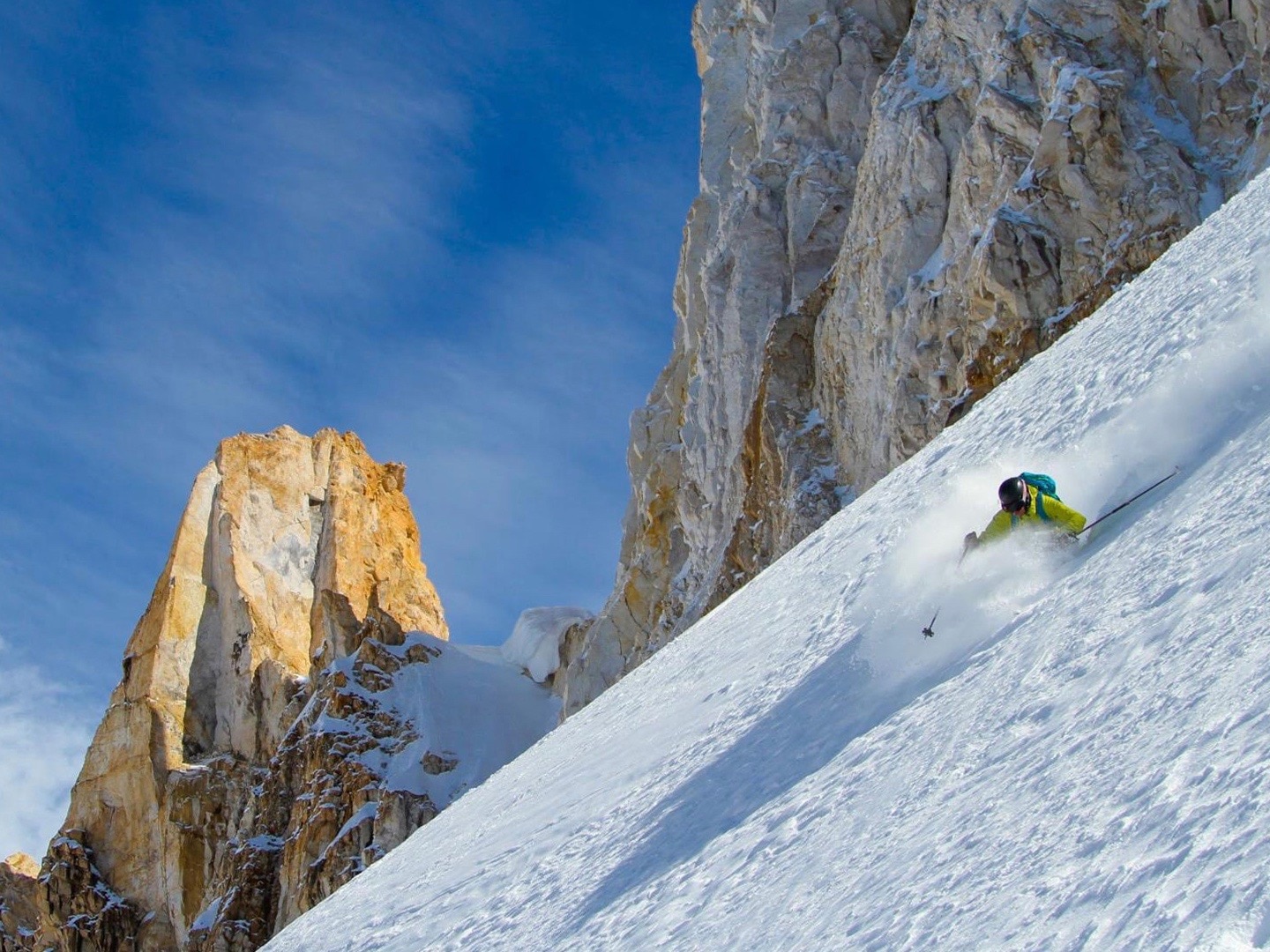 Conquer the verticals sled-skiing in Las Lenas, Argentina