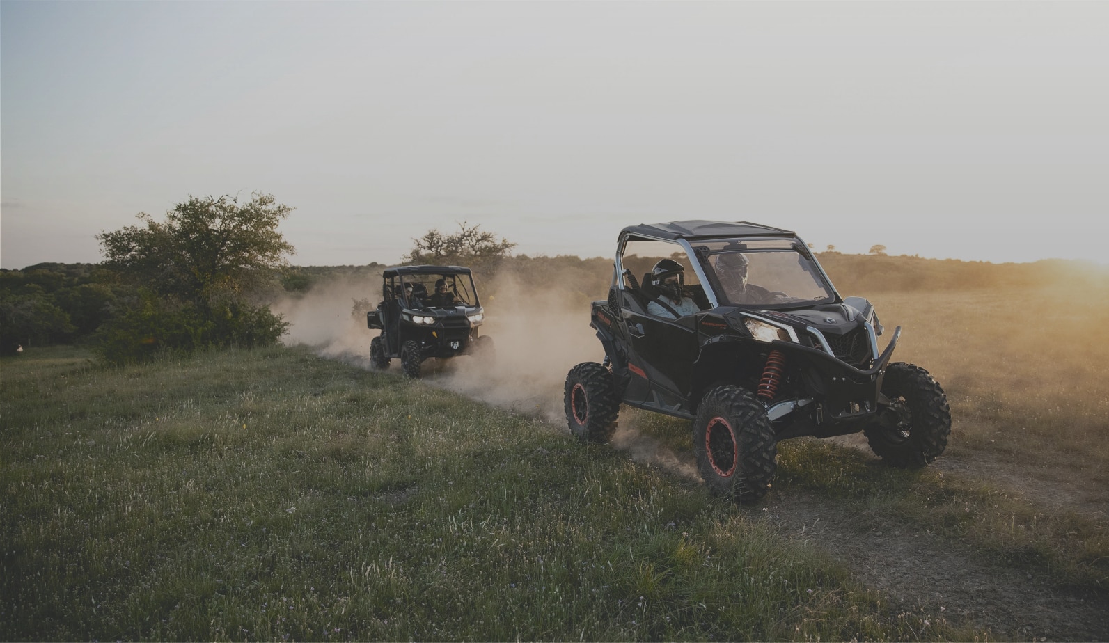 two Can-Am off-road vehicles