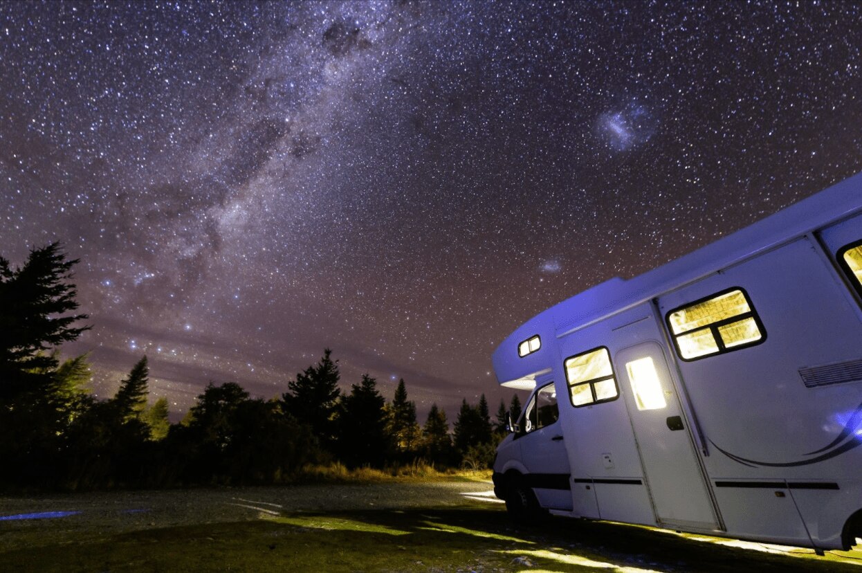RV under the Stars (Adobe stock photos)