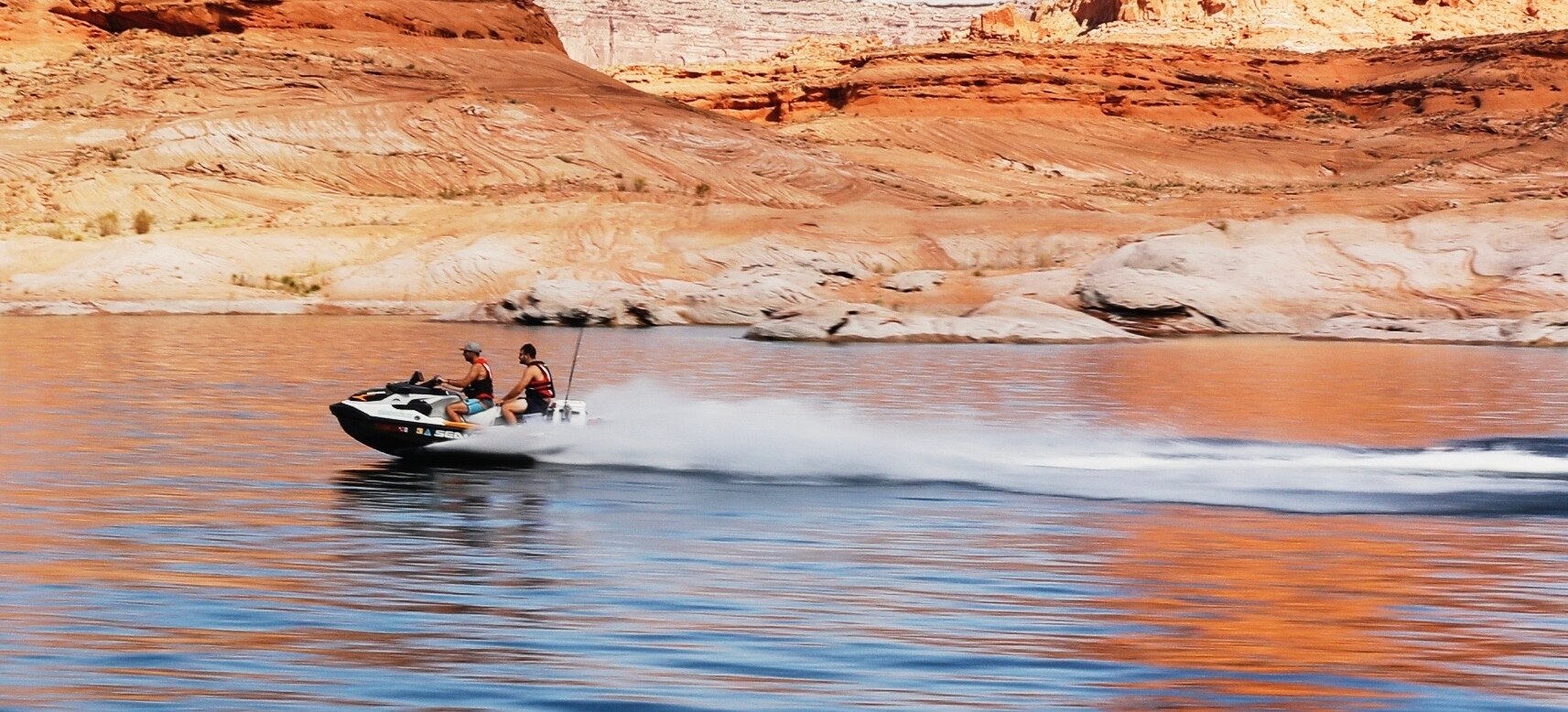 Man riding a Sea-Doo watercraft on Lake Powell 