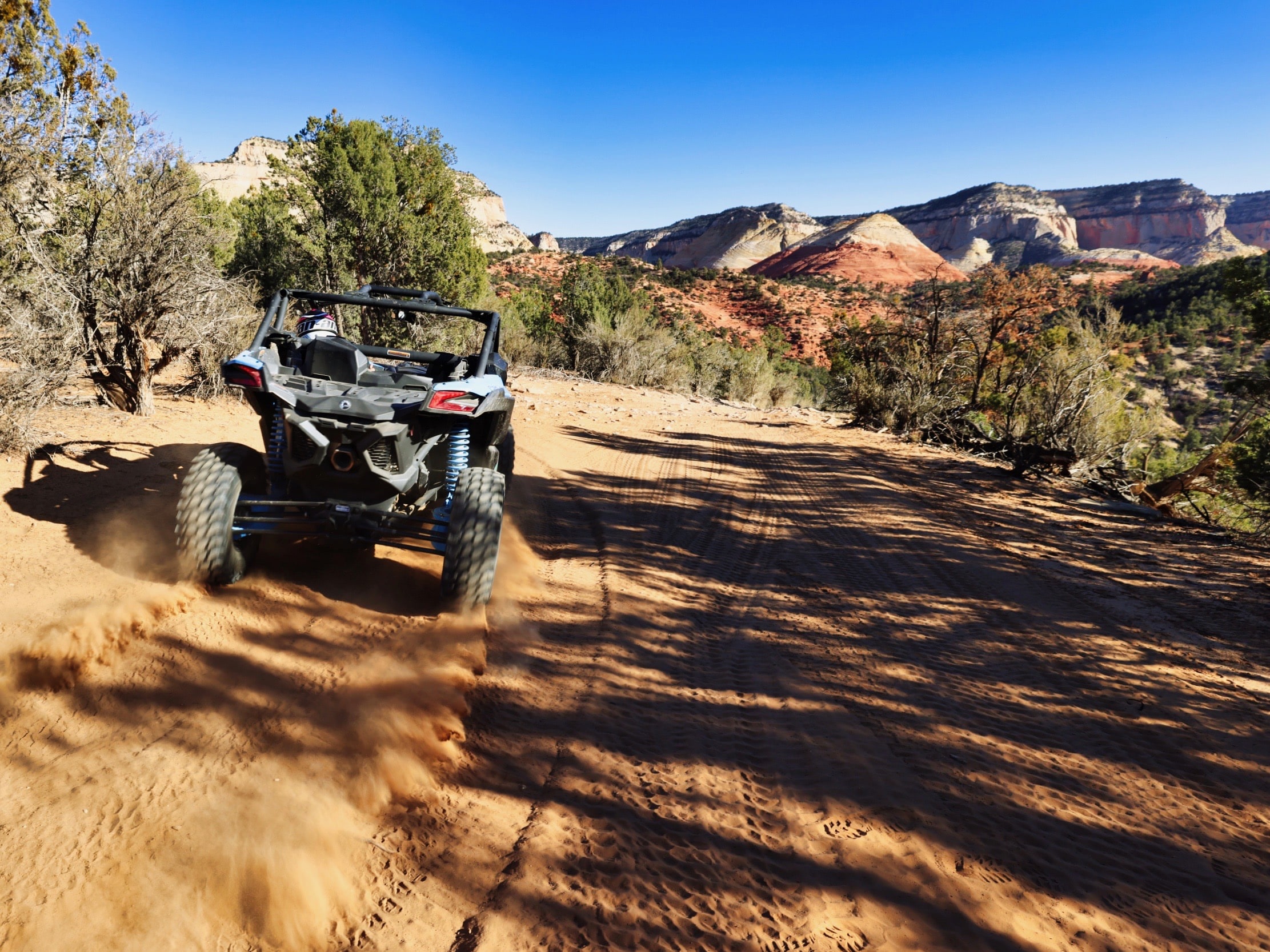 Glorious red rock hiking and riding in East Zion, UT