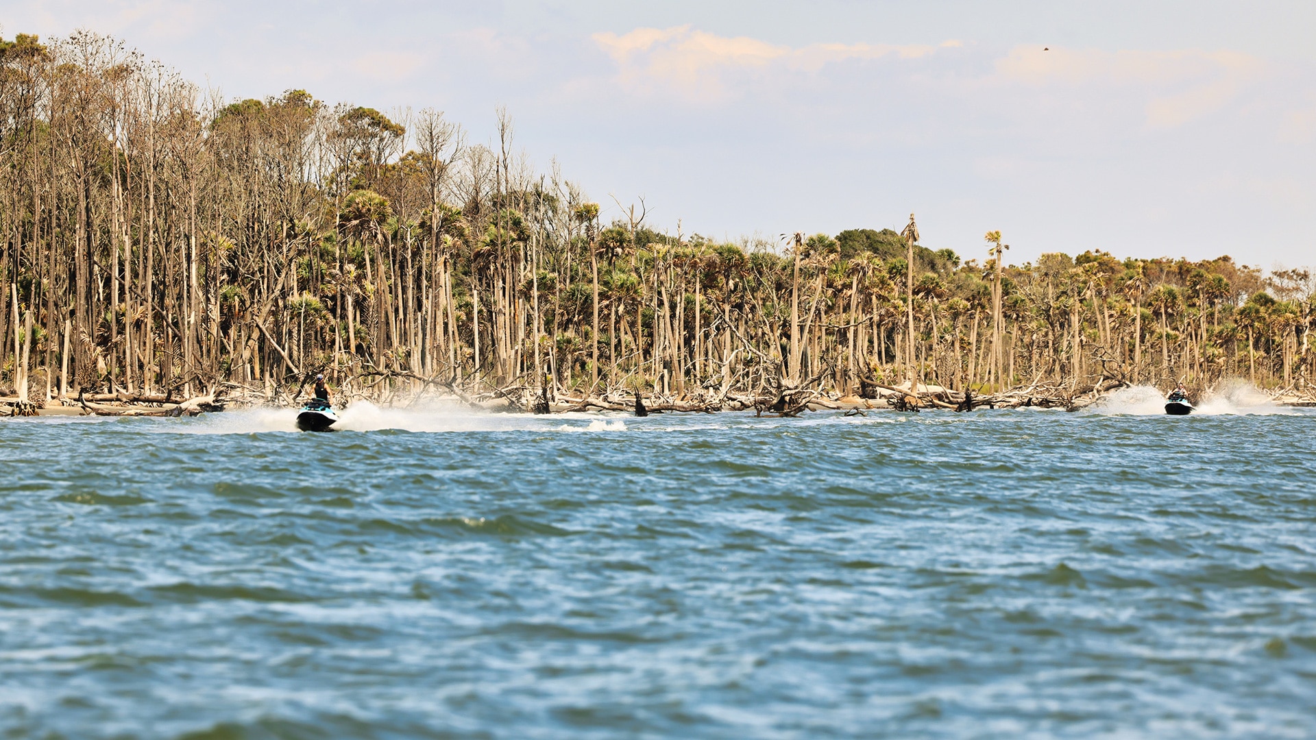 Sea-Doo riders enjoying the open sea