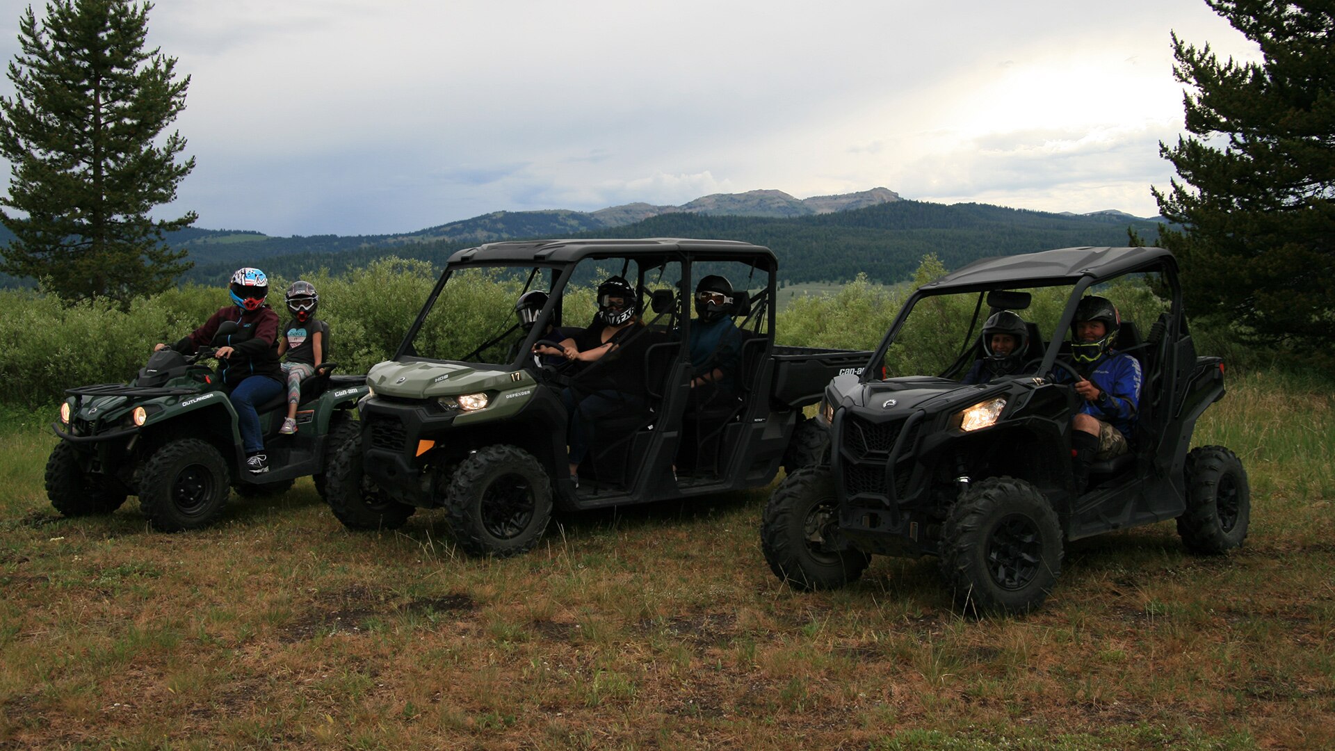 Can-Am riders and their vehicles