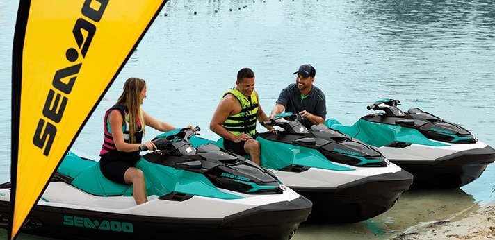 Riders getting ready for a Sea-Doo Ride