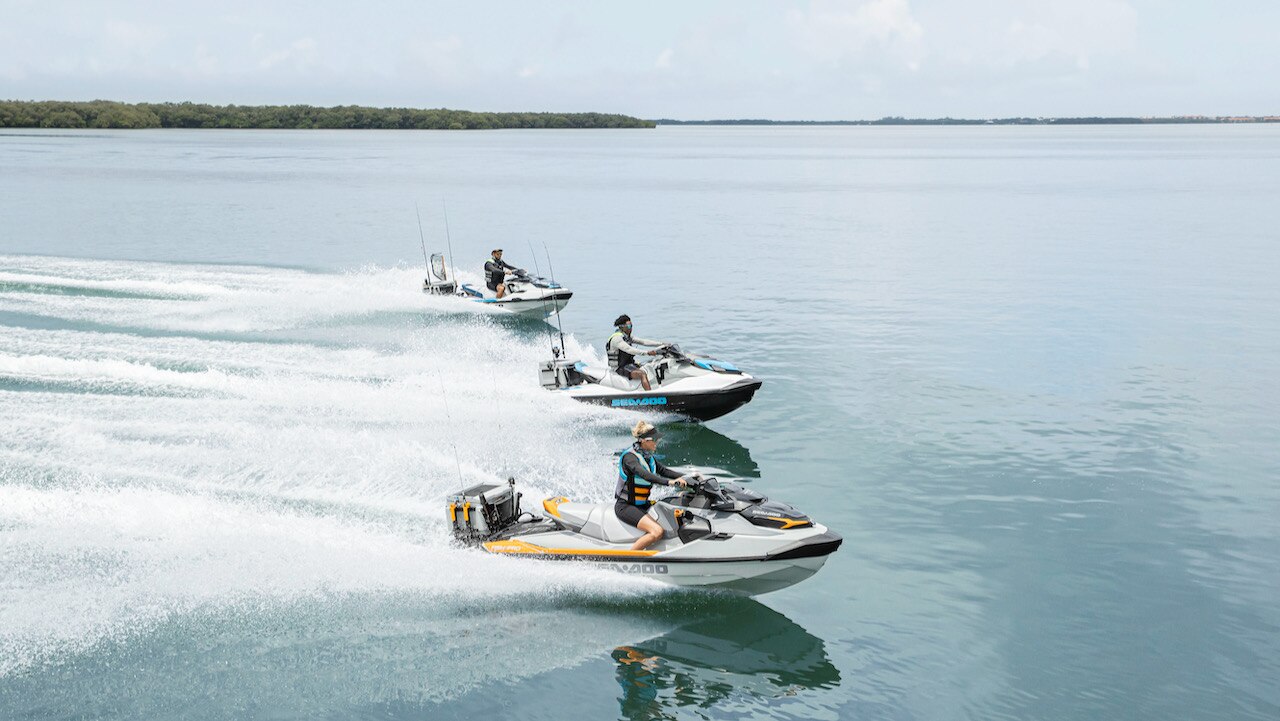 The 2022 Sea-Doo personal watercraft lineup trailer