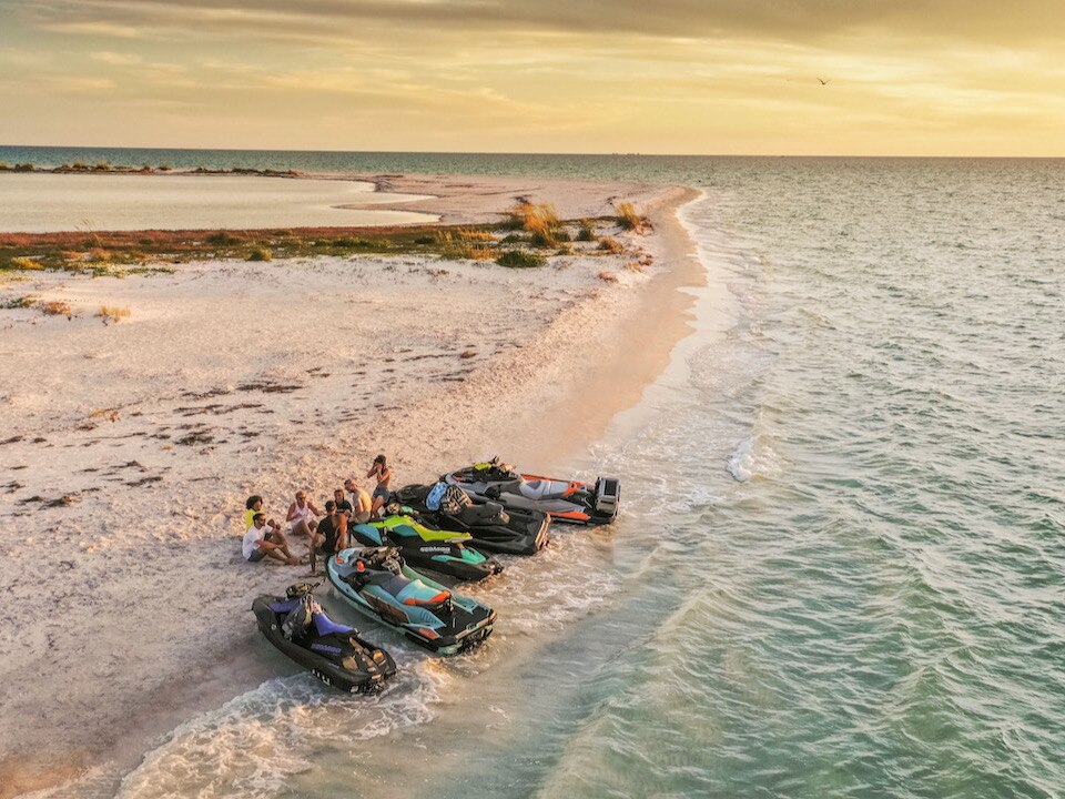 Search for dolphins and hidden islands off St. Pete Beach, FL