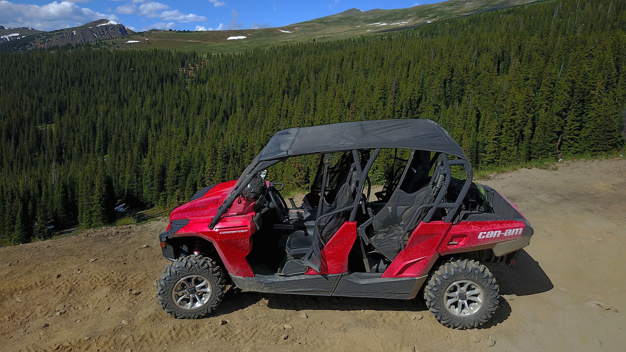 Can-Am on top of mountain